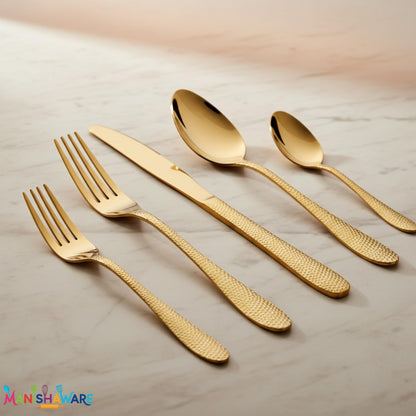 Premium Cutlery Set Hammer Design