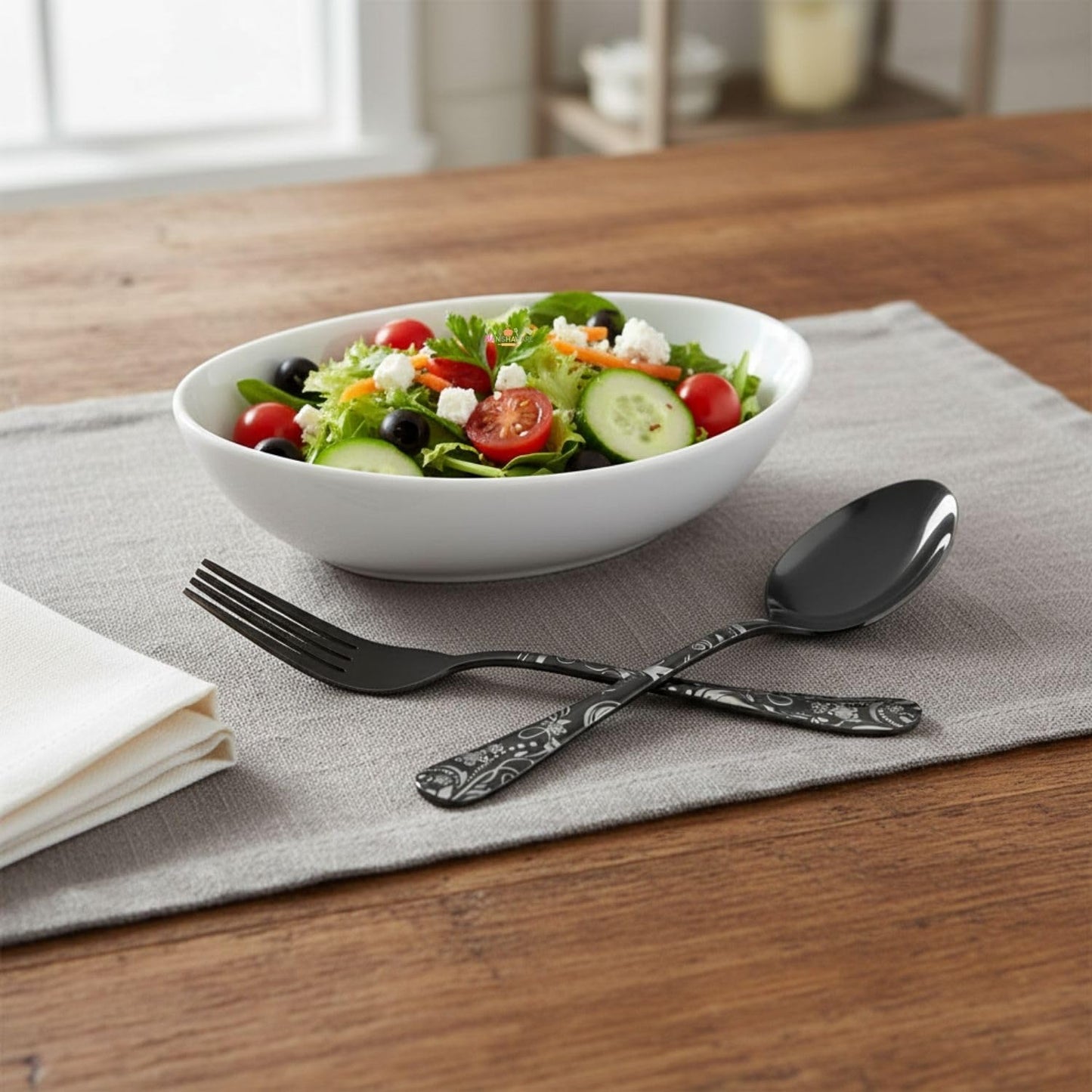 Dinner Fork Spoon Floral Design