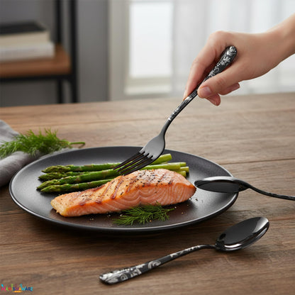 Premium Cutlery Set Floral Design