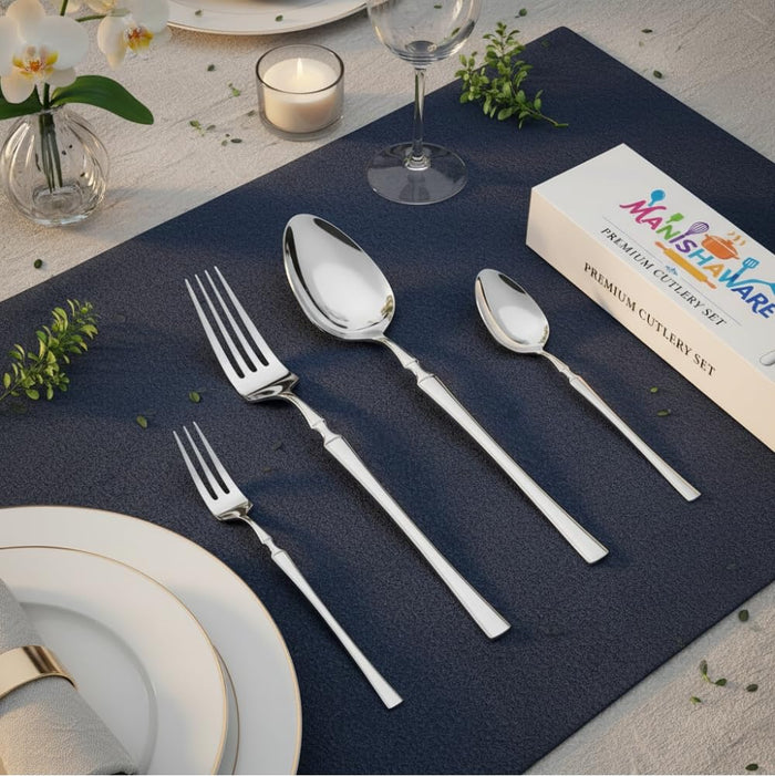 Silver Essential Cutlery Set Elegant Design