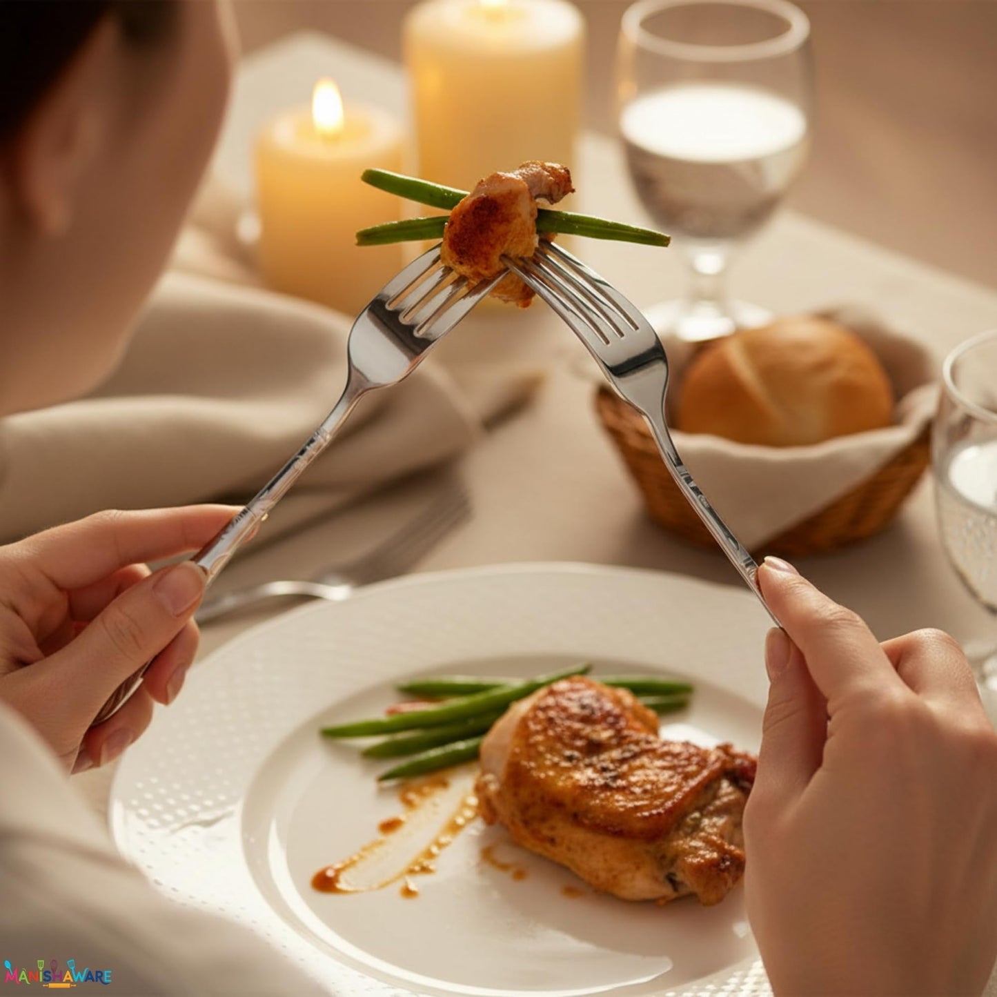 Premium Cutlery Set Floral Design