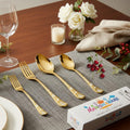 Manishaware Classic Gold 12 Pcs Stainless Steel Cutlery Set for Dining Table, Dishwasher Safe Glossy Flatware