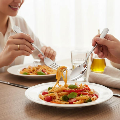 Dinner Fork Spoon Floral Design