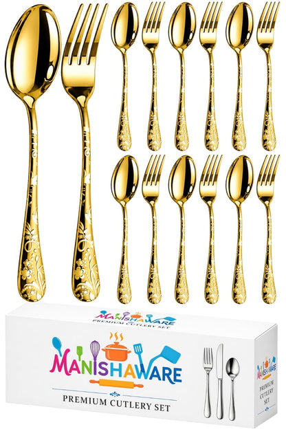 Dinner Fork Spoon Floral Design