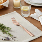 Rose Gold Mirror design fork set in 18/10 stainless steel, a perfect wedding, housewarming, corporate and festival gift