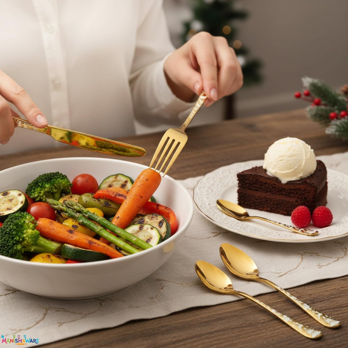 Premium Cutlery Set Festive Design