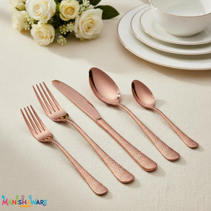 Premium Cutlery Set Hammer Design