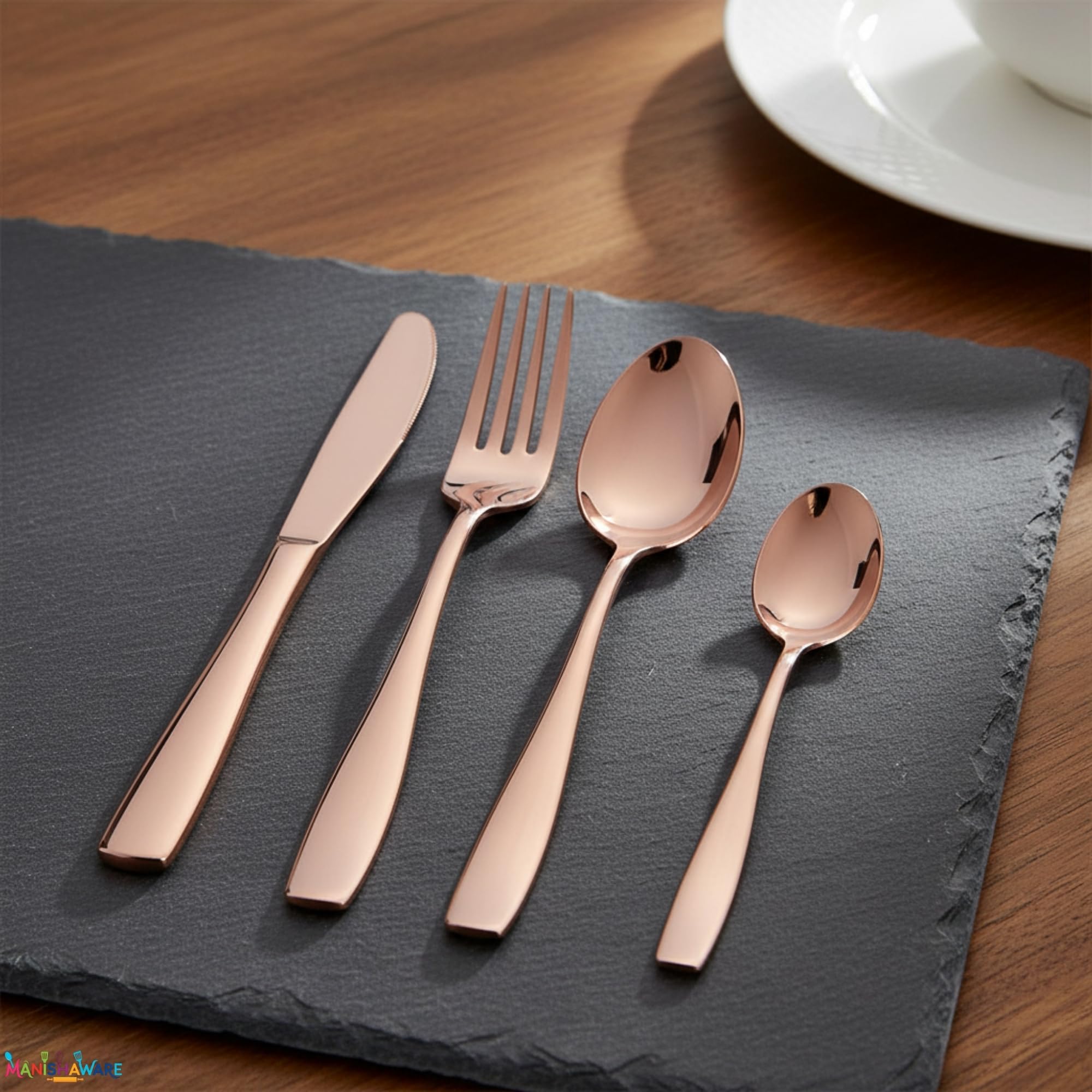 Rosegold Royal Cutlery Set Mirror Design