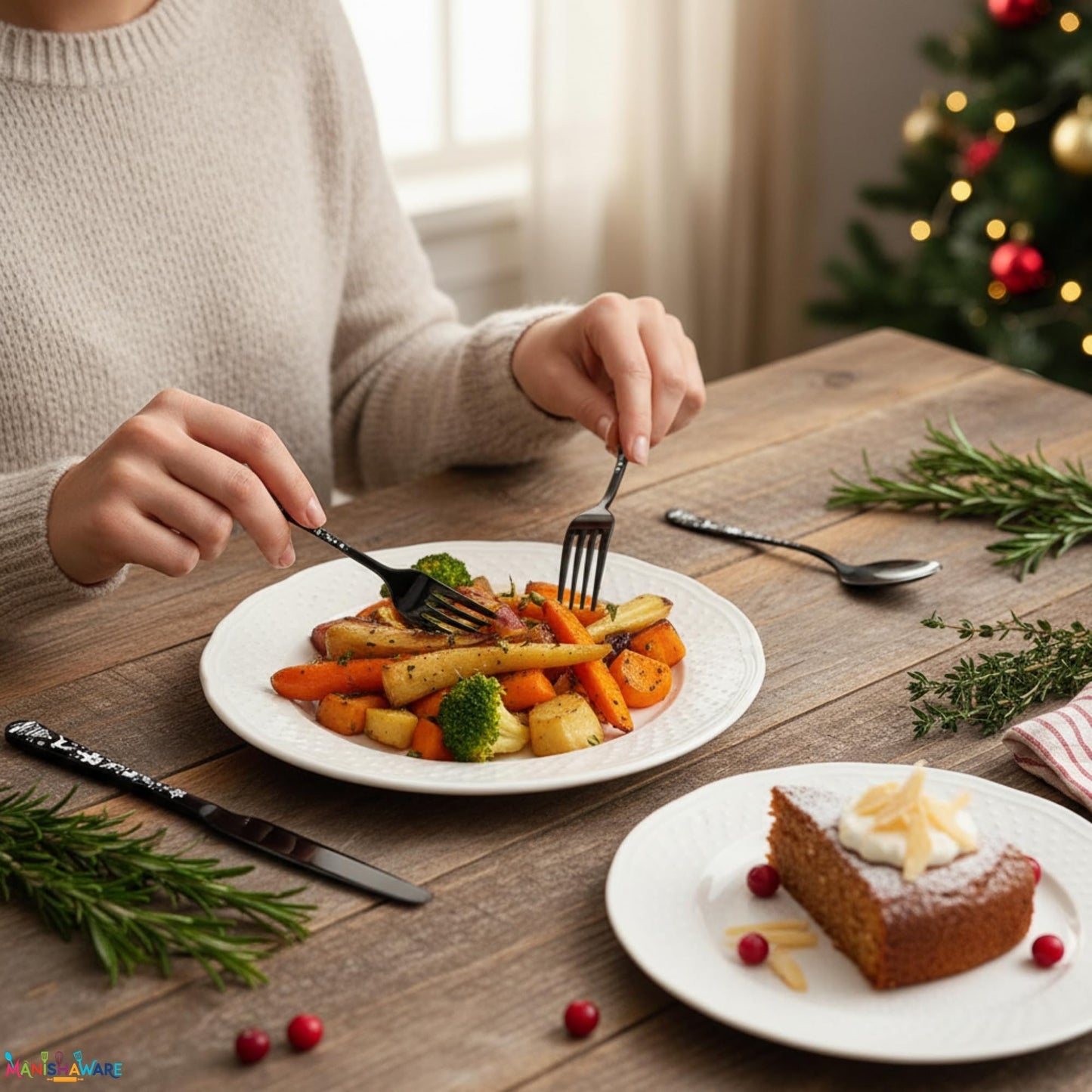 Premium Cutlery Set Festive Design