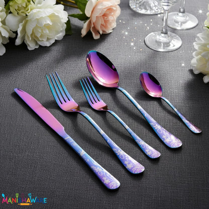 Premium Cutlery Set Floral Design