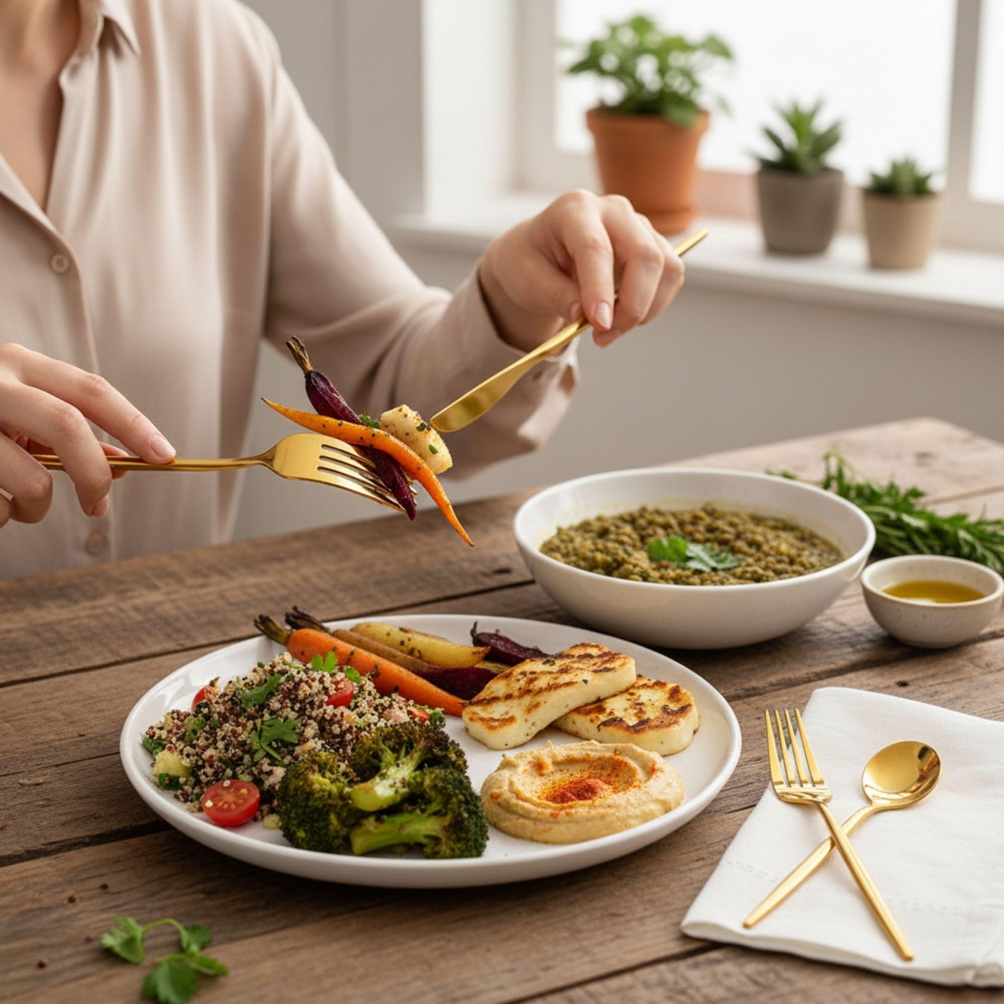 Manishaware Slim Handle Gold 30 Pcs Stainless Steel Cutlery Set for Dining Table, Dishwasher Safe Glossy Flatware (6 spoon set+6 forks set+6 Butter knife+6 Dessert Spoon+ 6 Fruit Fork)