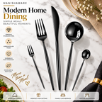 Black Premium Cutlery Set Slim Design – MANISHAWARE stainless steel cutlery